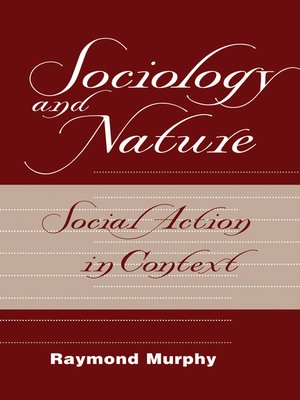 cover image of Sociology and Nature